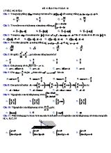 Đề kiểm tra môn Toán Khối 10